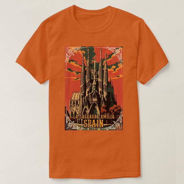 Camiseta La Sagrada Familia Espanha Art Herança Espanhola (Frente do Design)