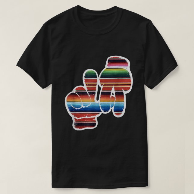 Camiseta LA Sarape Los Angeles LA Sarape East LA Baseball M (Frente do Design)