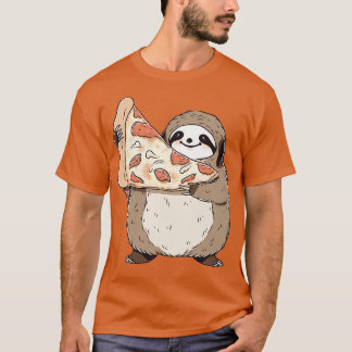 Camiseta Lã segurando uma fatia de pizza 3