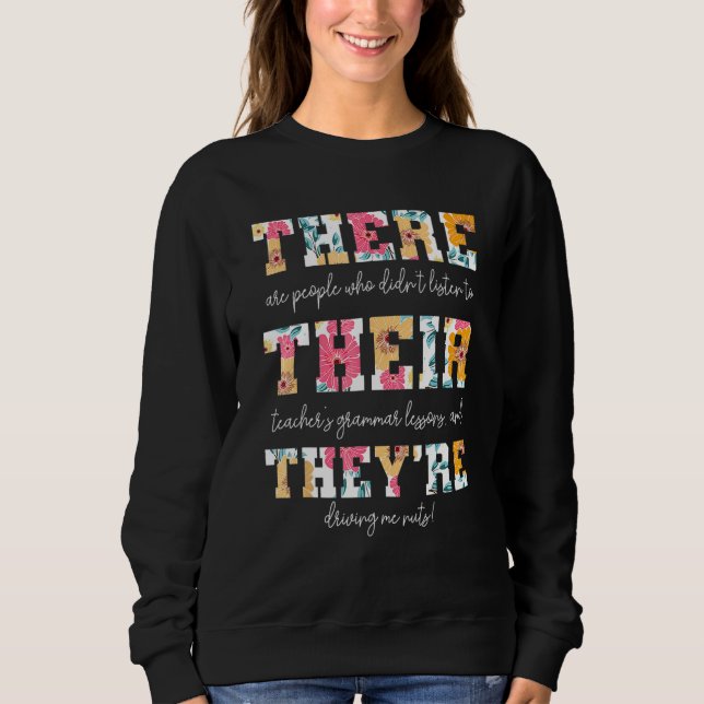 Camiseta Lá Seu Elas São Professores de Gramática Inglesa   (Frente)