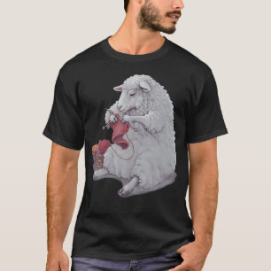 Camiseta Lã Tricô Crochê Ovelha Tricoteira Crocheteira