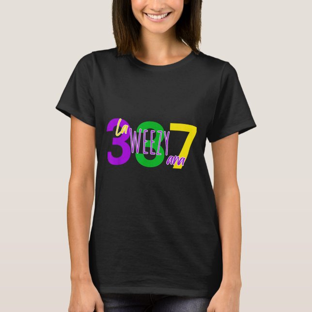 Camiseta La Weezy Ana Louisiana Mardi Gras 337 New Orleans  (Frente)
