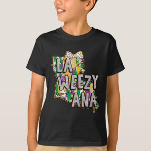 Camiseta La Weezy Ana Mardi Gras Louisiana Fat Terças Lou