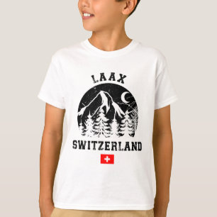 Camiseta Laax Suiça Ski Resort Alps Alpino Skiing Swi
