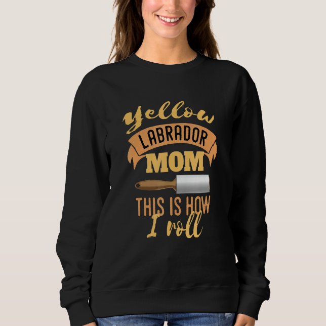 Camiseta Lab Amarelo Mãe É Assim Que Eu Rolo (Frente)