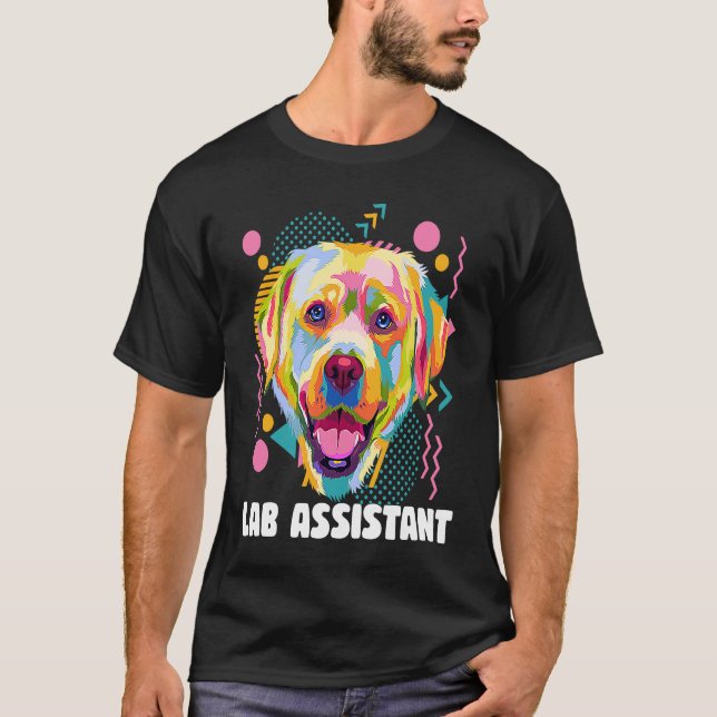 Camiseta Lab Assistant Labrador Retriever  Dog Breed Humor (Frente)