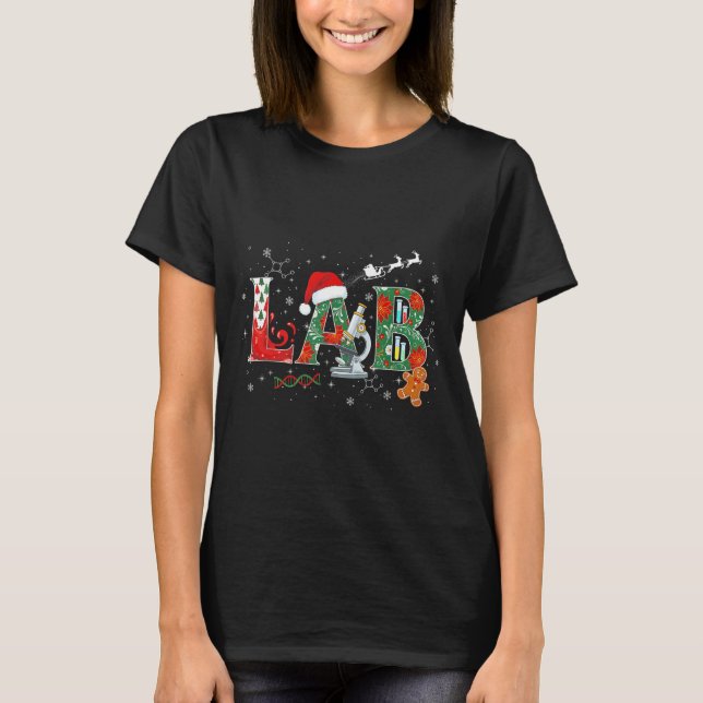 Camiseta Lab Christmas Laboratory Technician Science Xmas S (Frente)