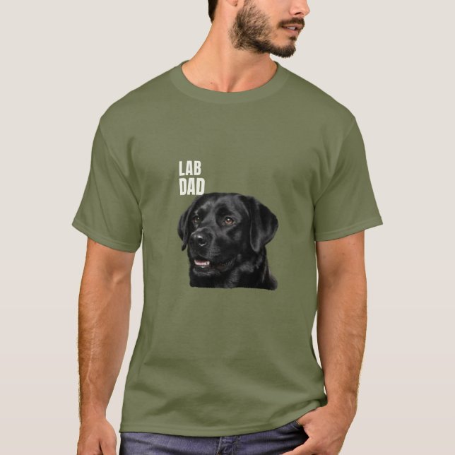 Camiseta Lab Dad Black Labrador Dog (Frente)