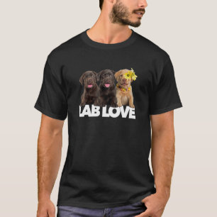 Camiseta LAB LOVE labrador recuperador de chocolate amarelo