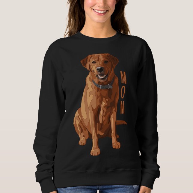 Camiseta Lab Mãe Fox Red Labrador Cachorro do Retriever (Frente)
