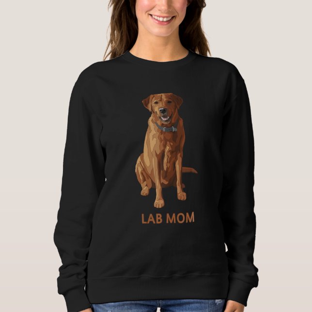 Camiseta Lab Mãe Fox Red Labrador Retriever Cachorro (Frente)