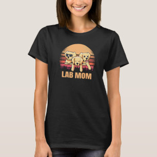 Camiseta Lab Mãe Labrador Amarelo Retriever Vintage Dog Ret