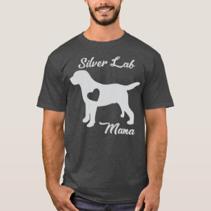 Camiseta Lab Prata Ororgulhosa Mamã Mãe Labrador Retrieve
