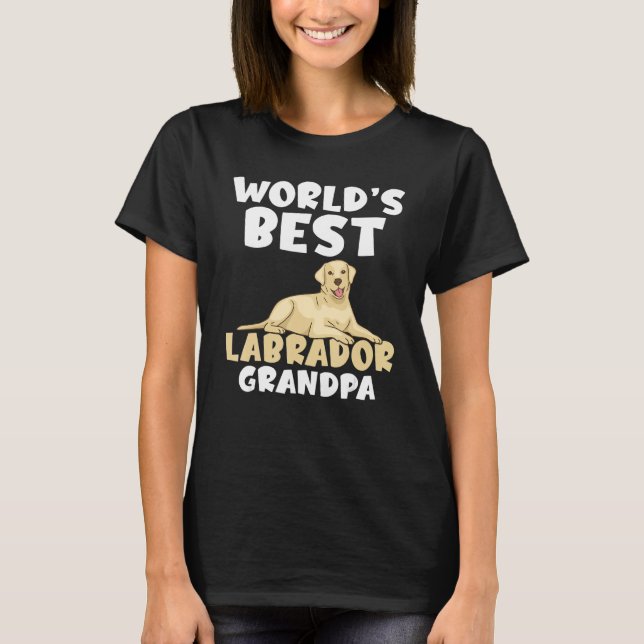 Camiseta Lab Retriever Worlds best Labrador Avô (Frente)