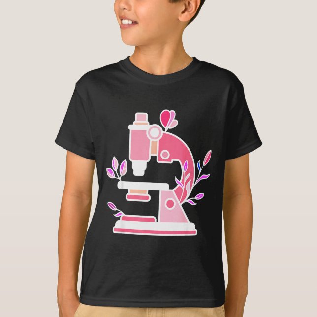 Camiseta Lab Science Floral Microscope Biologist Science Va (Frente)