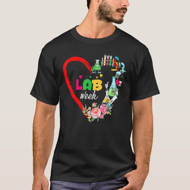Camiseta Lab Week 2022 Laboratory Tech Heart  Technologist (Frente)