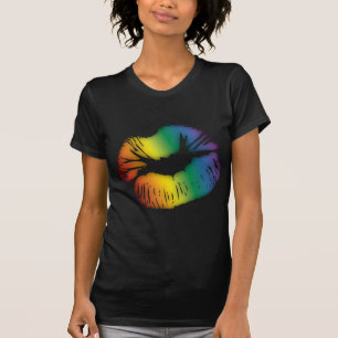 Camiseta Lábios 3 do arco-íris