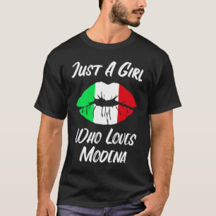 Camiseta Lábios adoram bandeira italiana Modena