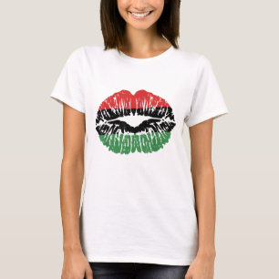 Camiseta Lábios Africanos Bandeira Melanin Black History Mo
