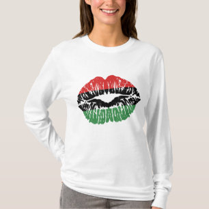 Camiseta Lábios Africanos Bandeira Melanin Black History Mo
