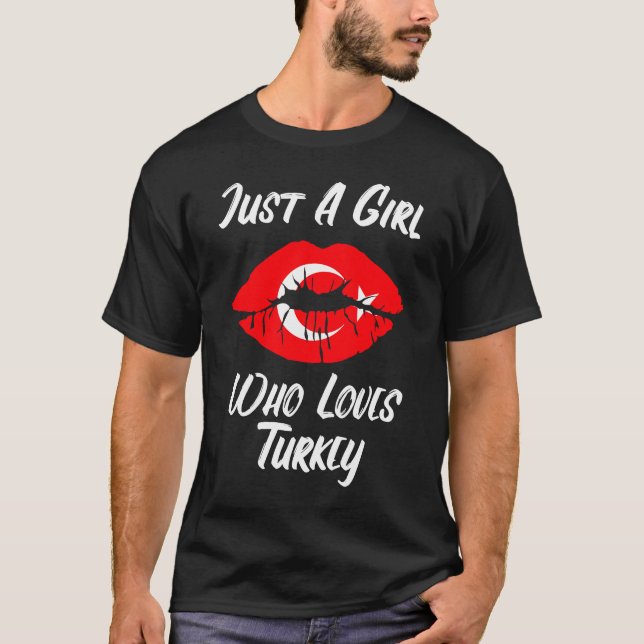 Camiseta Lábios Ama Bandeira Turca (Frente)