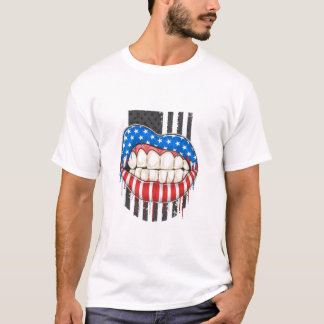 Camiseta Lábios Americanos