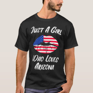 Camiseta Lábios Amor Arizona de Bandeira Americana