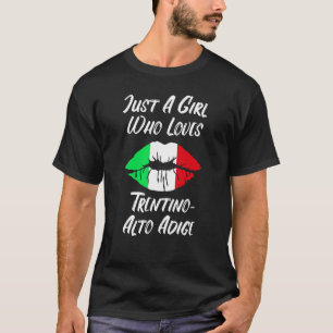 Camiseta Lábios Amor Bandeira Italiana Trentino Alto Adige