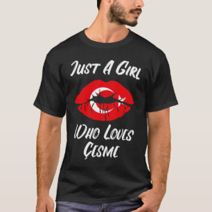 Camiseta Lábios Amor Bandeira Turca Cesme