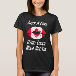 Camiseta Lábios Amor Boca Bandeira Canadense Nova Escócia
