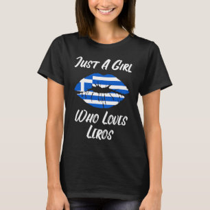 Camiseta Lábios Amor Boca Bandeira Grega Leros