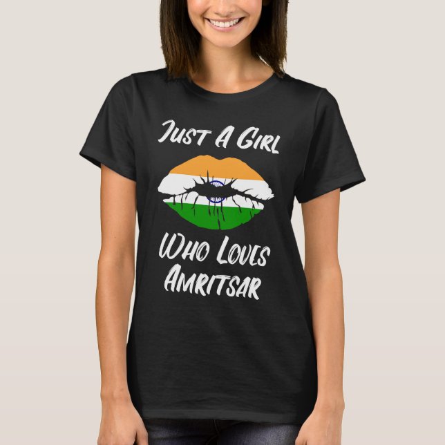 Camiseta Lábios Amor Boca Bandeira Indiana Amritsar (Frente)
