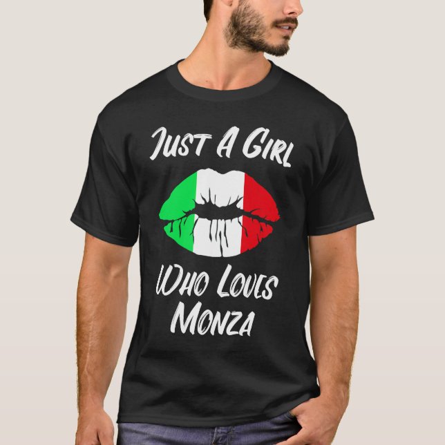 Camiseta Lábios Amor Boca Bandeira Italiana Monza (Frente)