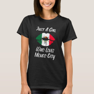 Camiseta Lábios Amor Boca Bandeira Mexicana