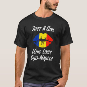 Camiseta Lábios Amor Boca Bandeira Romena Cluj Napoca
