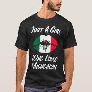 Camiseta Lábios Amor Boca Mexicana Bandeira Michoacan