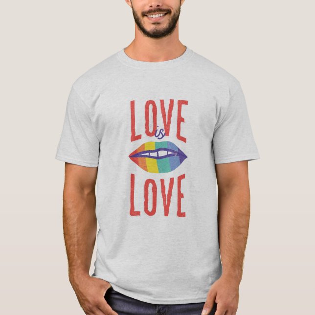 Camiseta Lábios Amor É Amor (Frente)