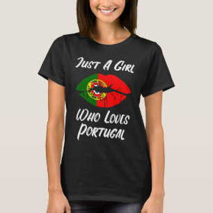 Camiseta Lábios Amor Portugal Bandeira