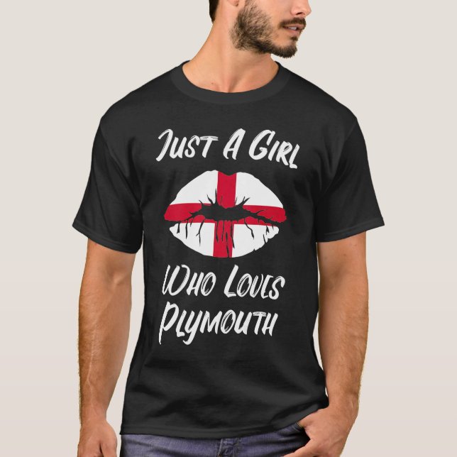Camiseta Lábios Amor Santo George's Cross Flag Plymouth (Frente)