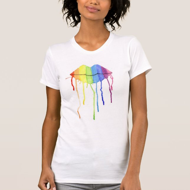Camiseta Lábios Arco-íris (Frente)