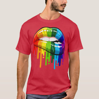 Camiseta Lábios arco-íris