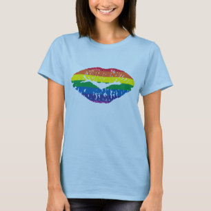 Camiseta Lábios arco-íris