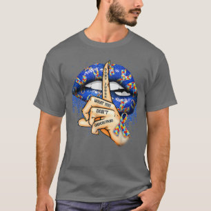 Camiseta Lábios Autismo não julgam o que você não entende