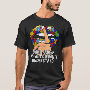 Camiseta Lábios Autismo não julgam o que você não entende
