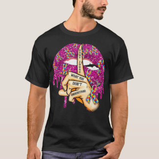 Camiseta Lábios Autismo não julgam o que você não entende