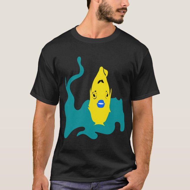 Camiseta lábios azuis (Frente)