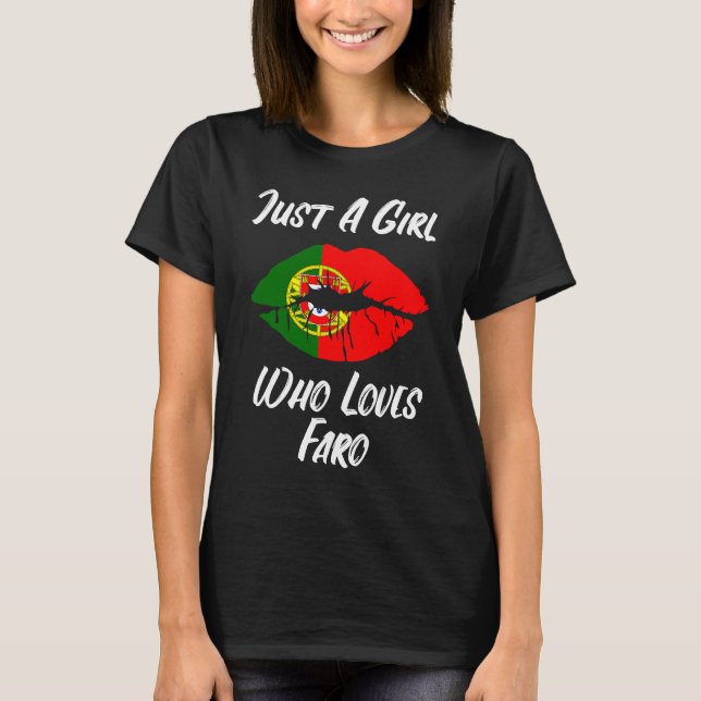 Camiseta Lábios Boca Ama Bandeira Portuguesa Faro (Frente)