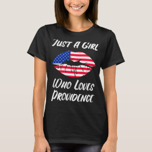 Camiseta Lábios Boca Amor Bandeira Americana Providence