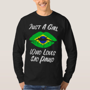 Camiseta Lábios Boca Amor Bandeira Brasileira São Paulo