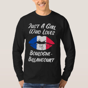 Camiseta Lábios Boca Amor Bandeira Francesa Boulogne Billan